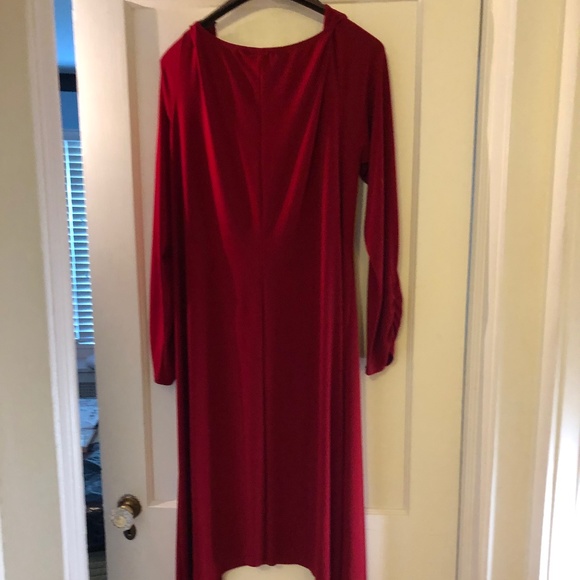 Necessary Objects long sleeved red body conscious dress - Picture 3 of 4